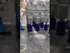 Válvula de puerta de cuchillo de lixiviación con actuador neumático de doble acción